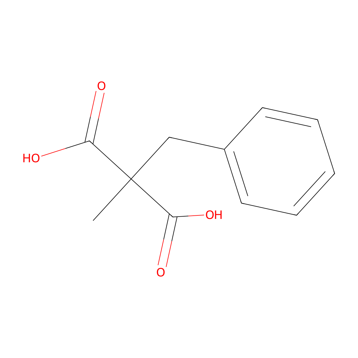 2-Benzyl-2-methylmalonic acid molecular structure, CAS 34917-00-5