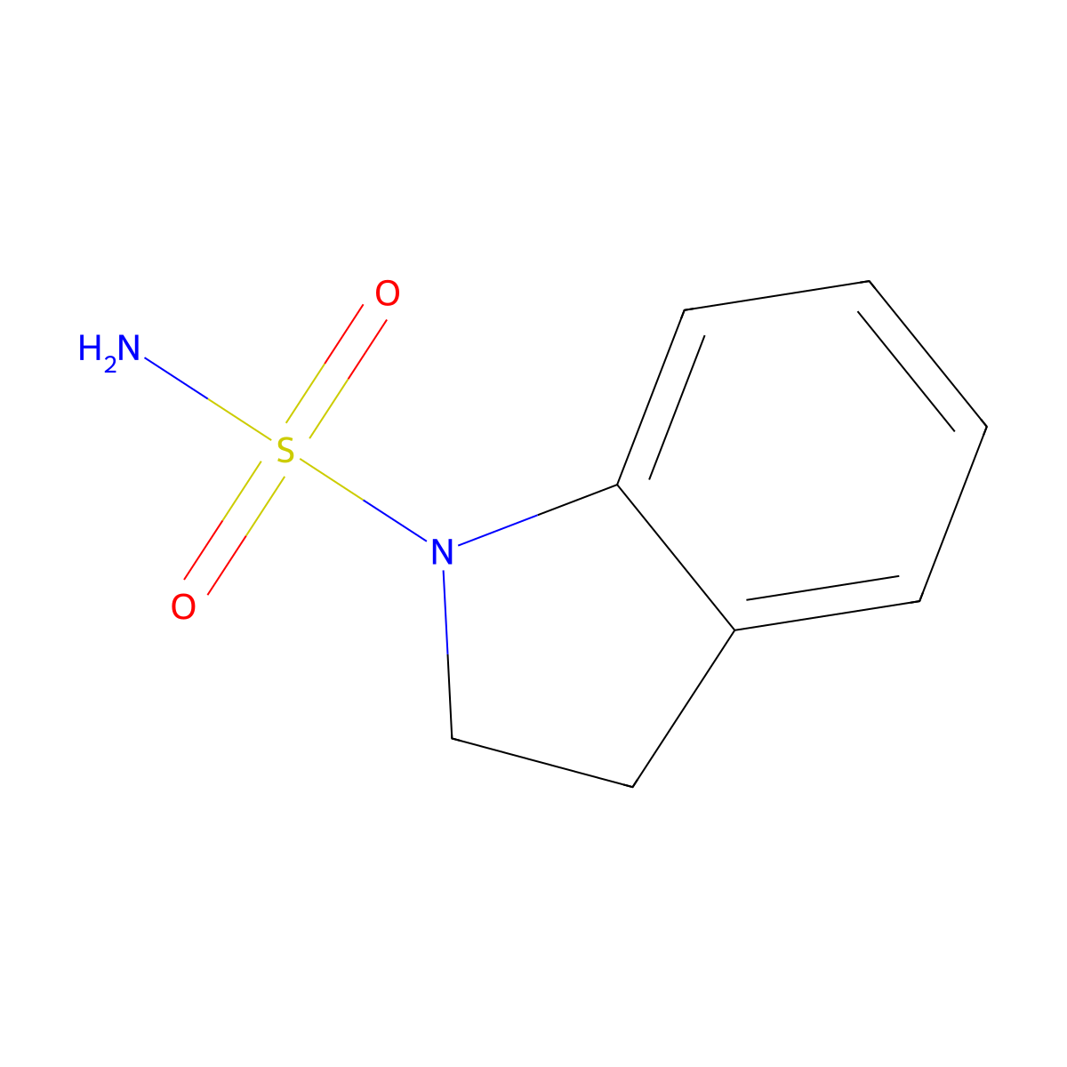 2,3-dihydro-1H-indole-1-sulfonamide molecular structure, CAS 34917-77-6