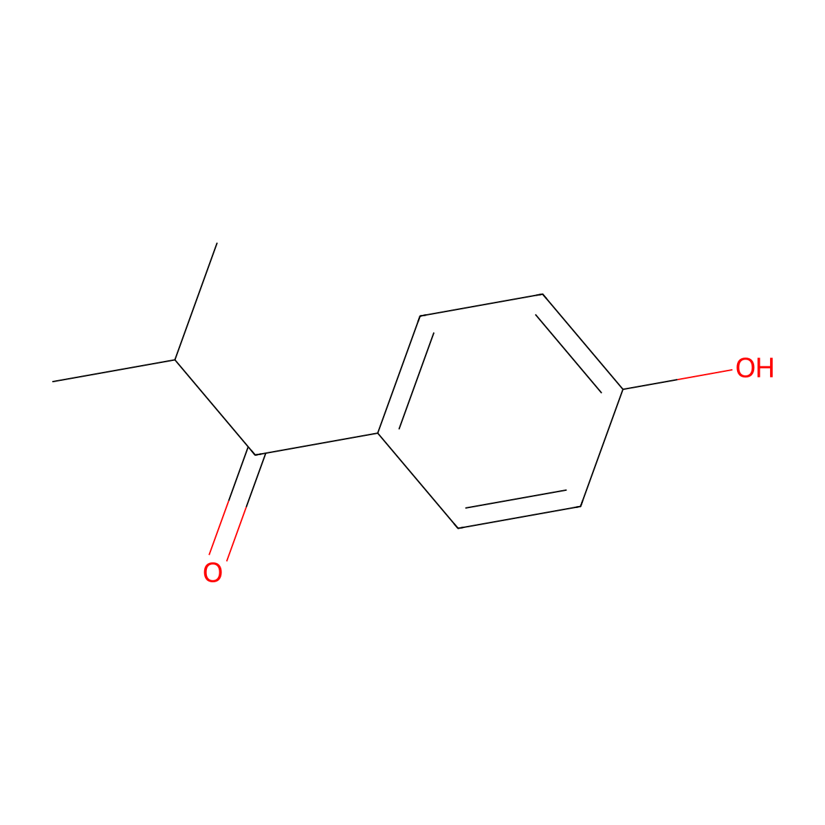 4'-Hydroxy-2-methylpropiophenone molecular structure, CAS 34917-91-4