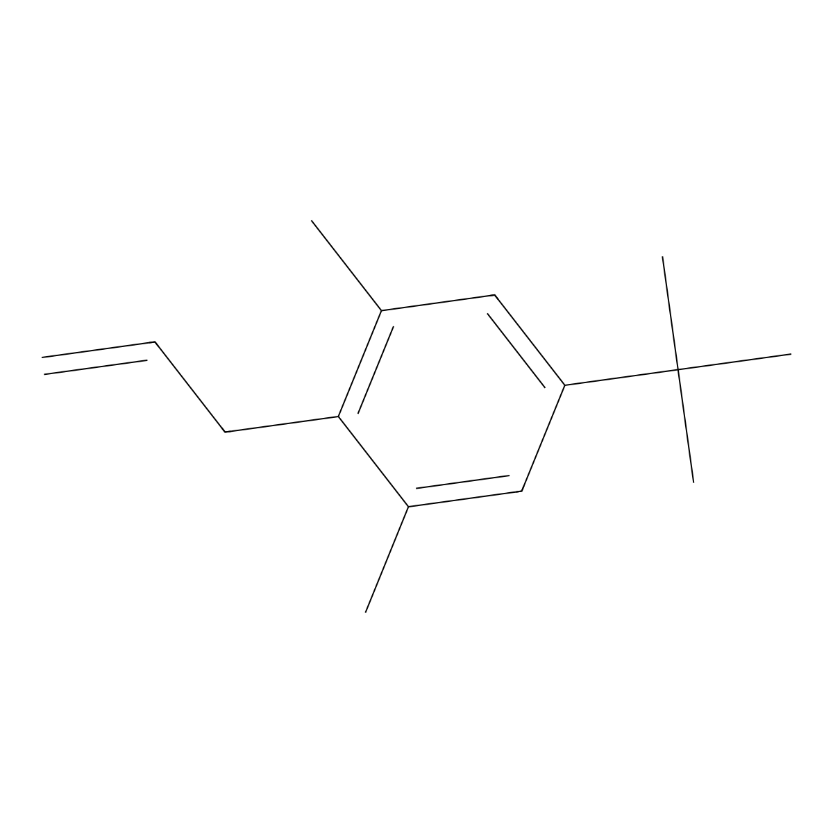 3-(4-Tert-butyl-2,6-dimethylphenyl)-1-propene molecular structure, CAS 34918-83-7
