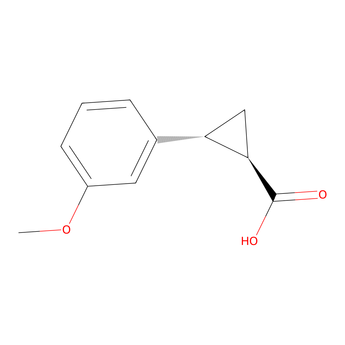 rel-(1R,2R)-2-(3-Methoxyphenyl)cyclopropanecarboxylic acid molecular structure, CAS 34919-31-8