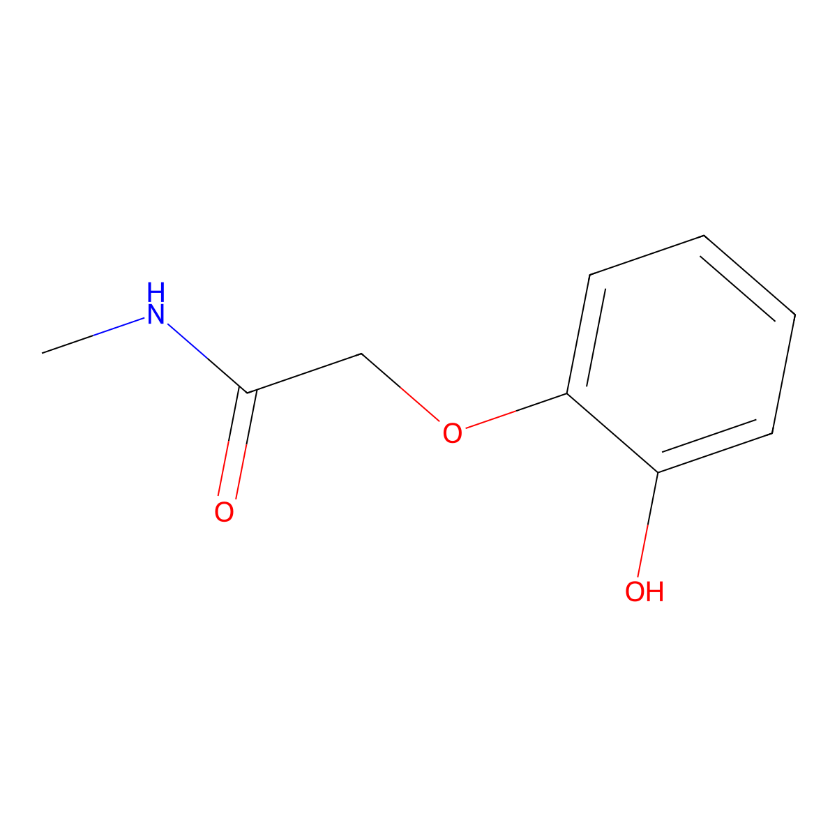 2-(2-hydroxyphenoxy)-N-methylacetamide molecular structure, CAS 34919-78-3