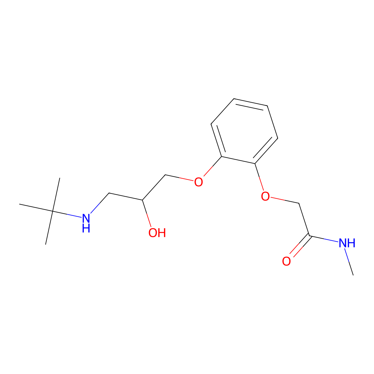Cetamolol molecular structure, CAS 34919-98-7