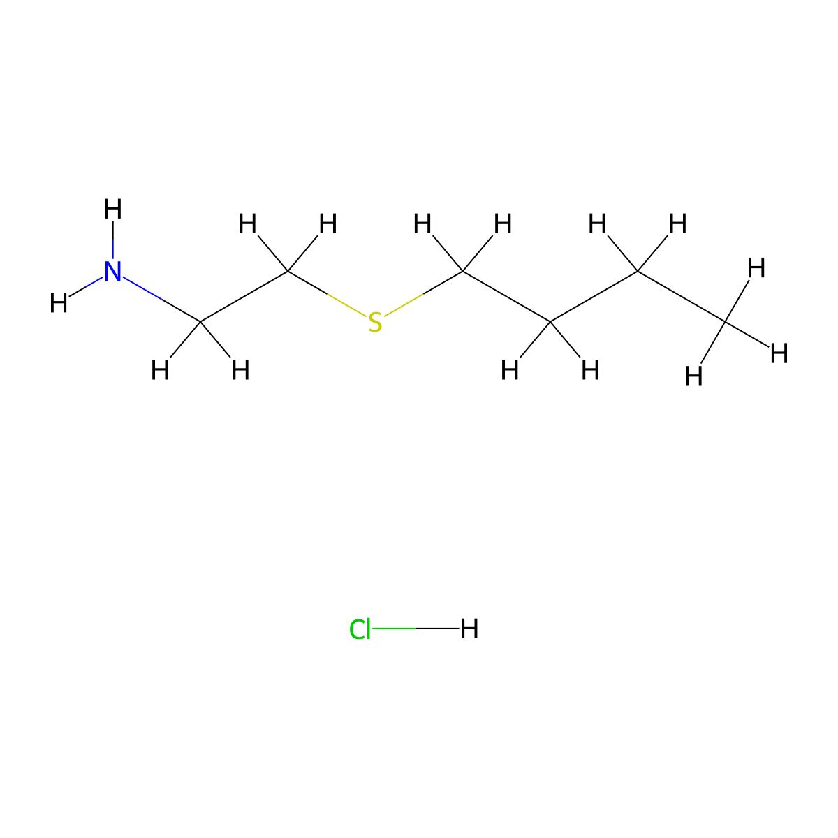 [2-(Butylthio)ethyl]amine hydrochloride molecular structure, CAS 3492-83-9