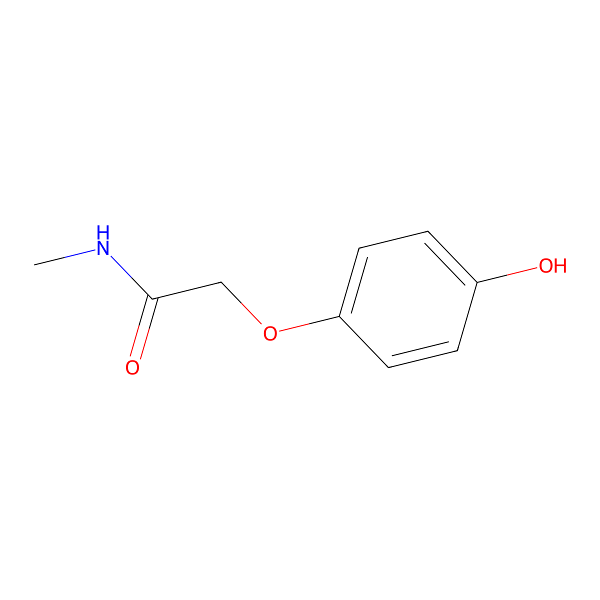 2-(4-hydroxyphenoxy)-N-methylacetamide molecular structure, CAS 34921-45-4