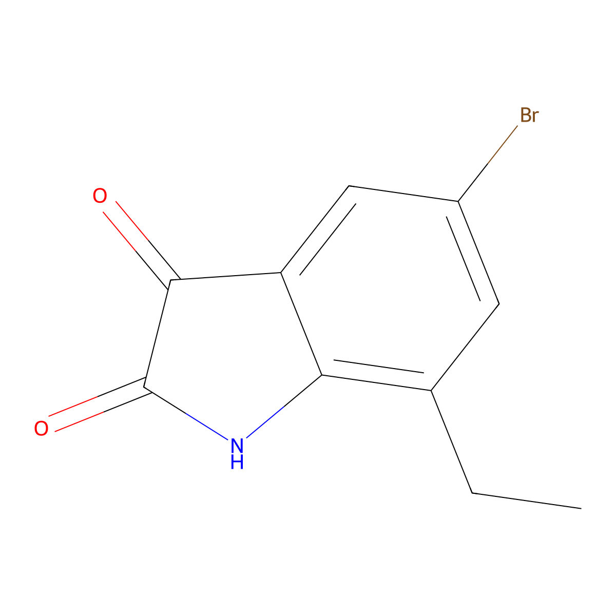 5-Bromo-7-ethylindoline-2,3-dione molecular structure, CAS 34921-60-3
