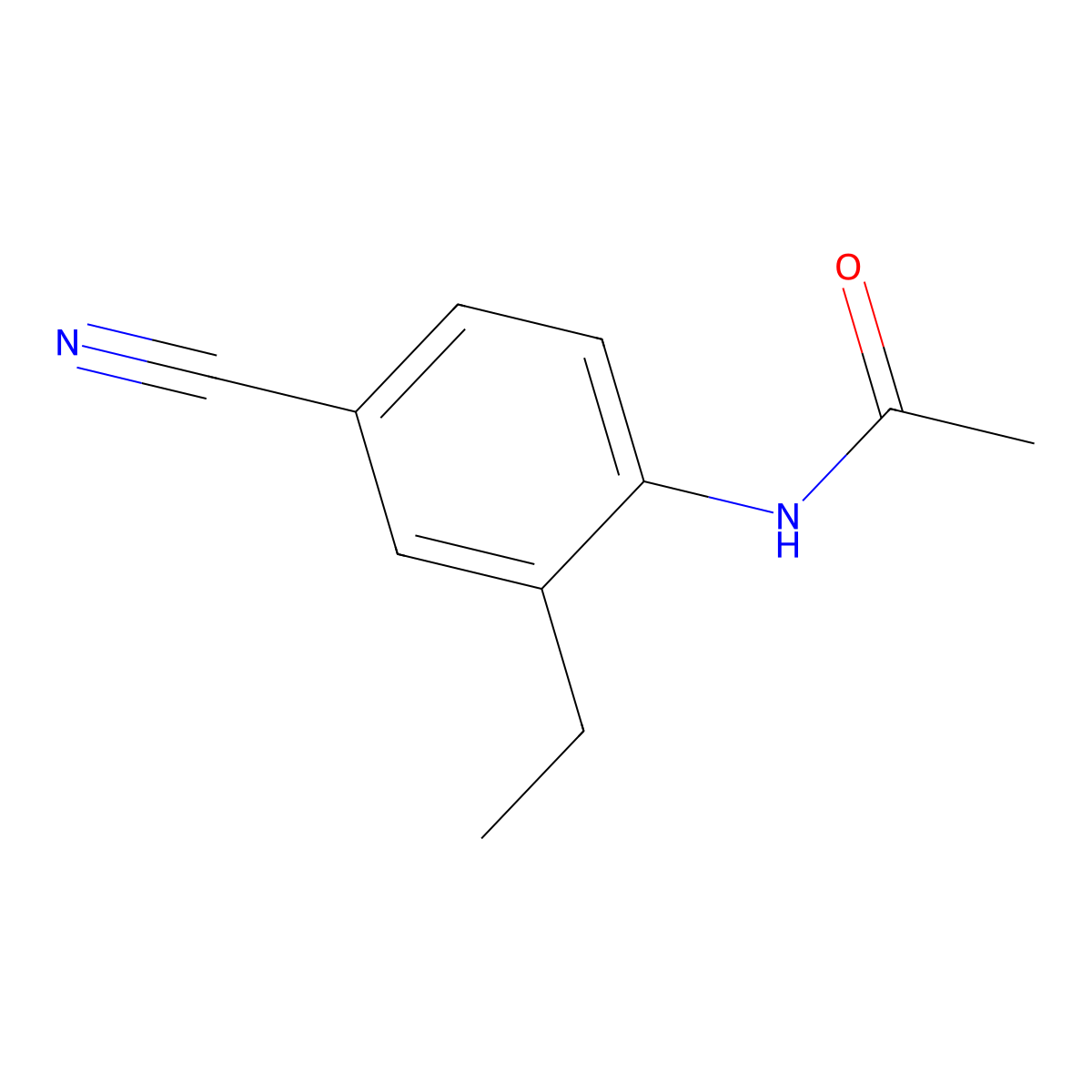 N-(4-cyano-2-ethylphenyl)acetamide molecular structure, CAS 34921-76-1
