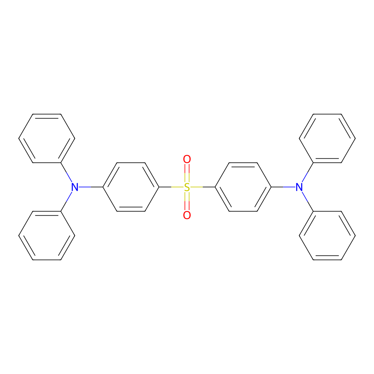 4-[4-(diphenylamino)benzenesulfonyl]-N,N-diphenylaniline molecular structure, CAS 34922-35-5