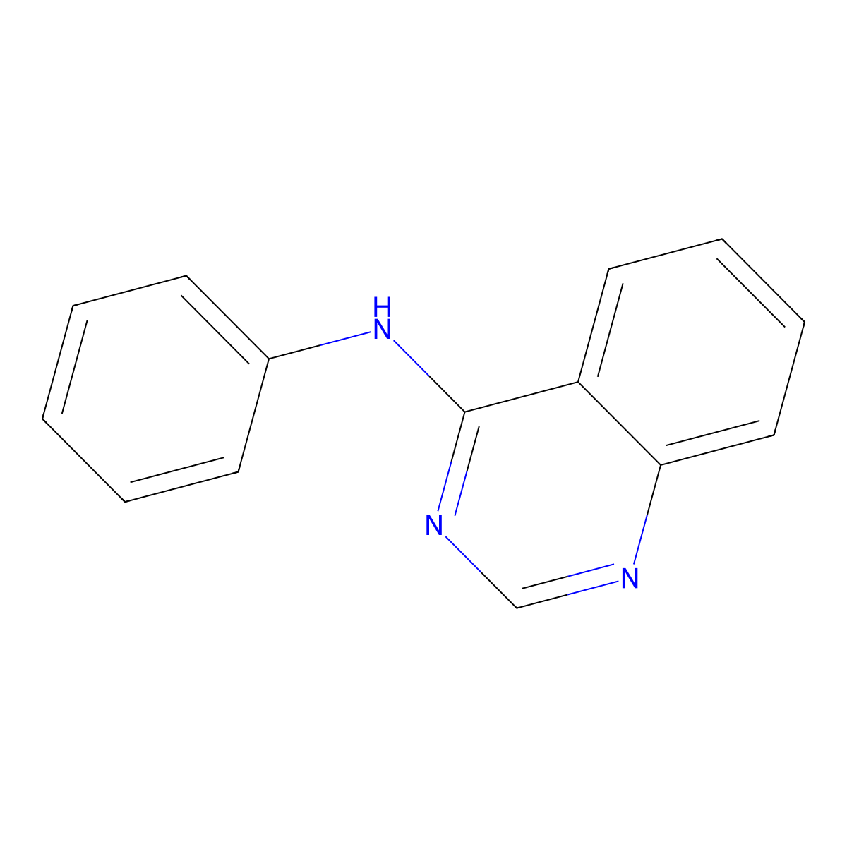 4-Anilinoquinazoline molecular structure, CAS 34923-95-0