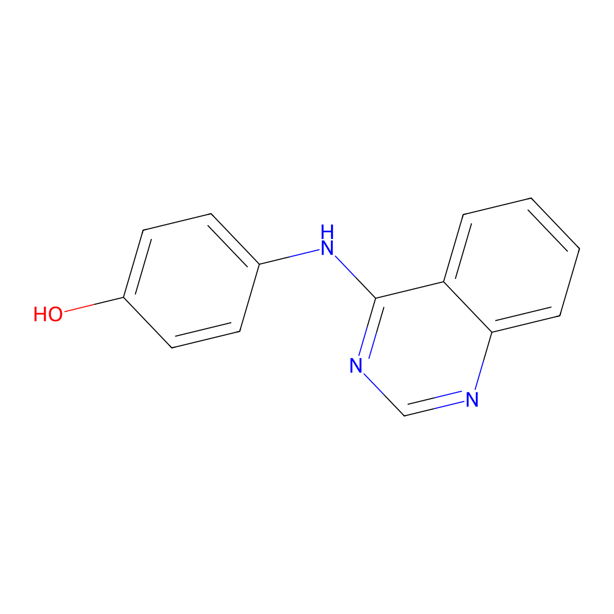4-(Quinazolin-4-ylamino)-phenol molecular structure, CAS 34923-98-3