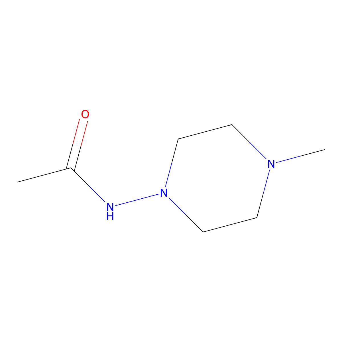 N-(4-Methyl-1-piperazinyl)acetamide molecular structure, CAS 34924-88-4