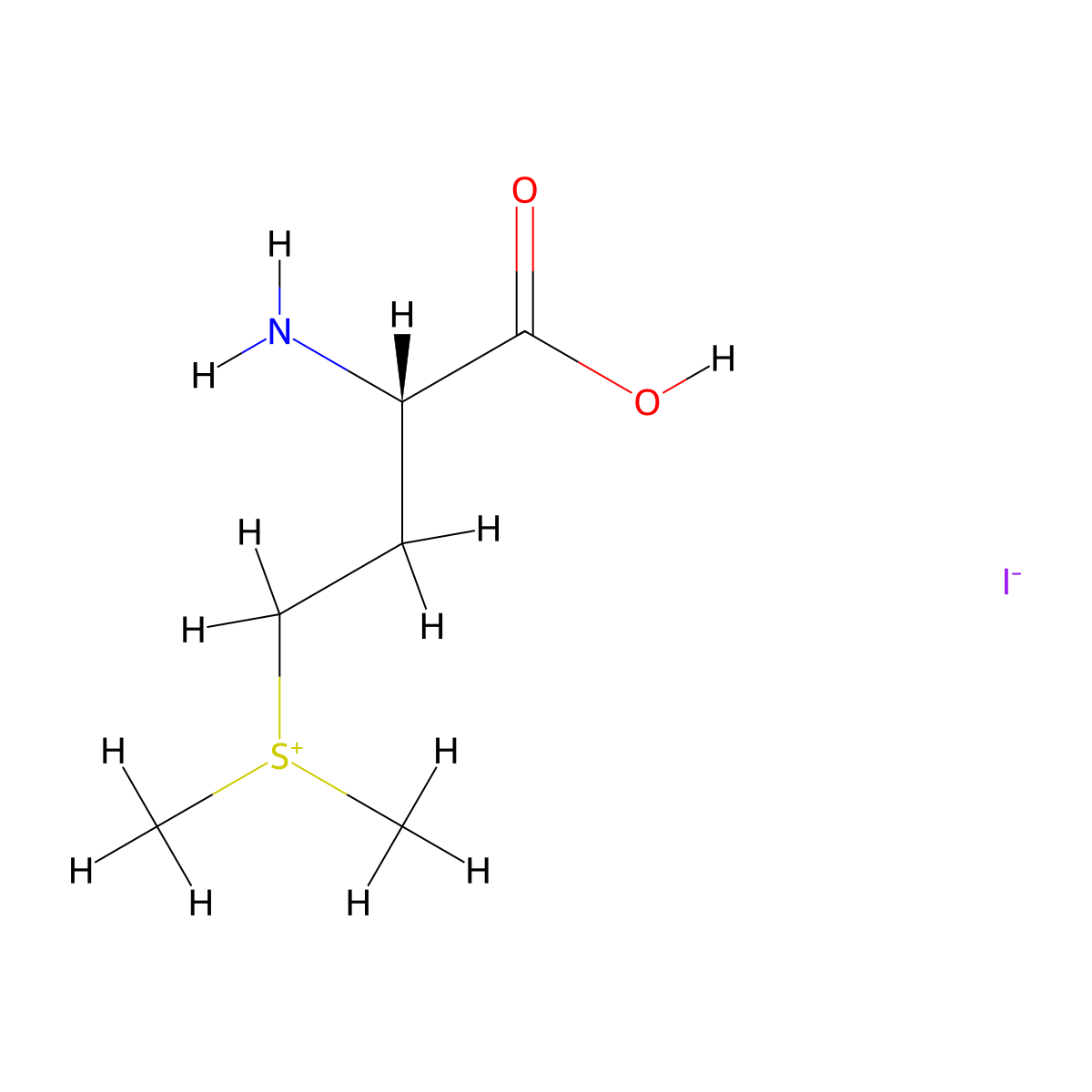 L-Methionine methylsulfonium iodide molecular structure, CAS 3493-11-6