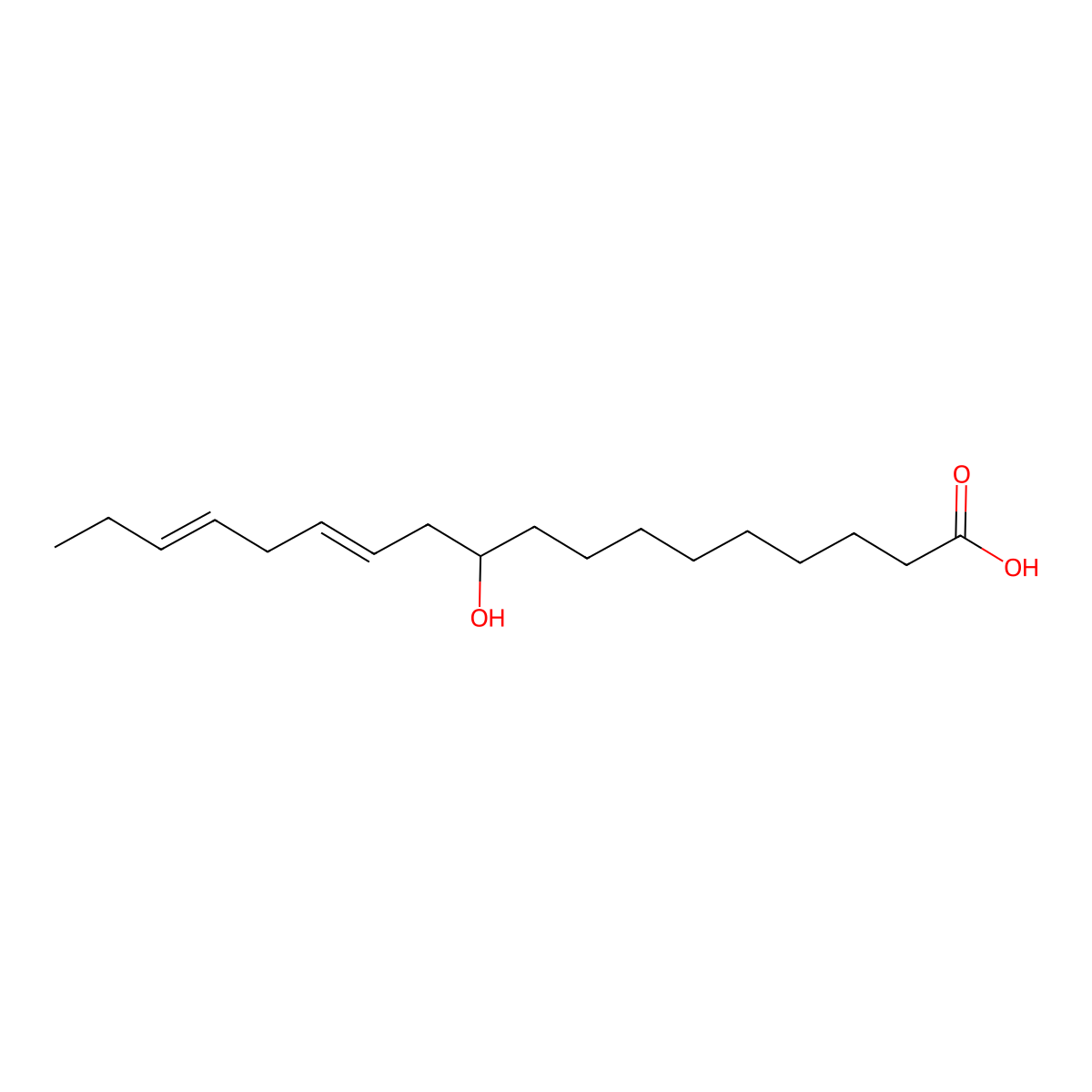 10-Hydroxyoctadeca-12,15-dienoic acid molecular structure, CAS 34932-14-4