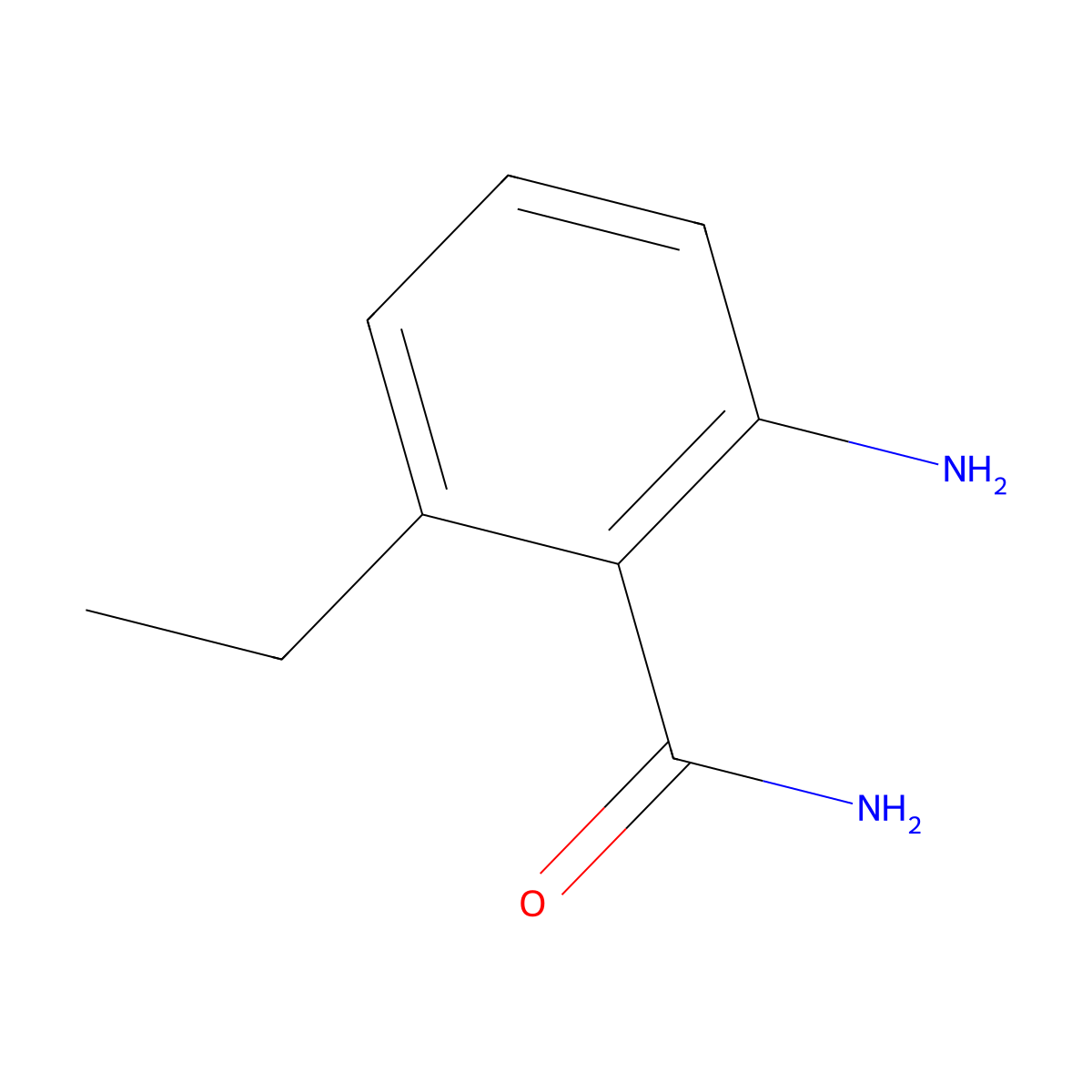 2-Amino-6-ethylbenzamide molecular structure, CAS 34934-07-1