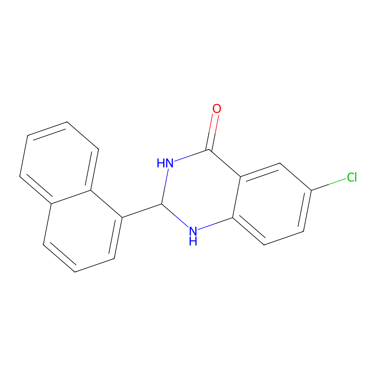 6-chloro-2-(naphthalen-1-yl)-2,3-dihydroquinazolin-4(1H)-one molecular structure, CAS 34934-08-2