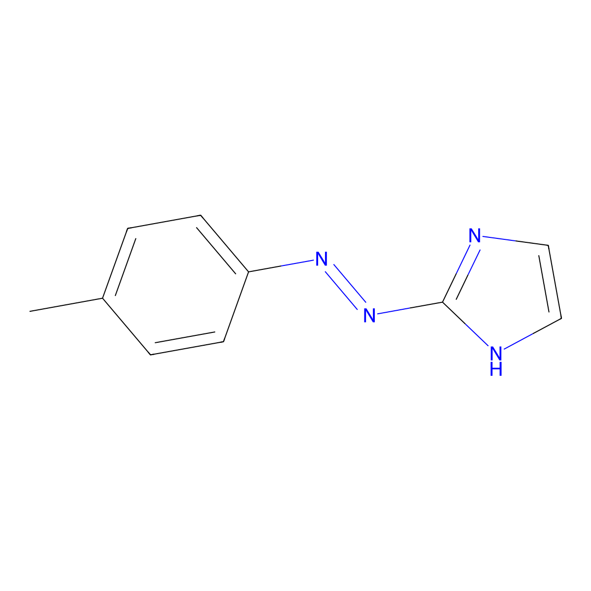 2-(p-Tolylazo)-1H-imidazole molecular structure, CAS 34938-48-2