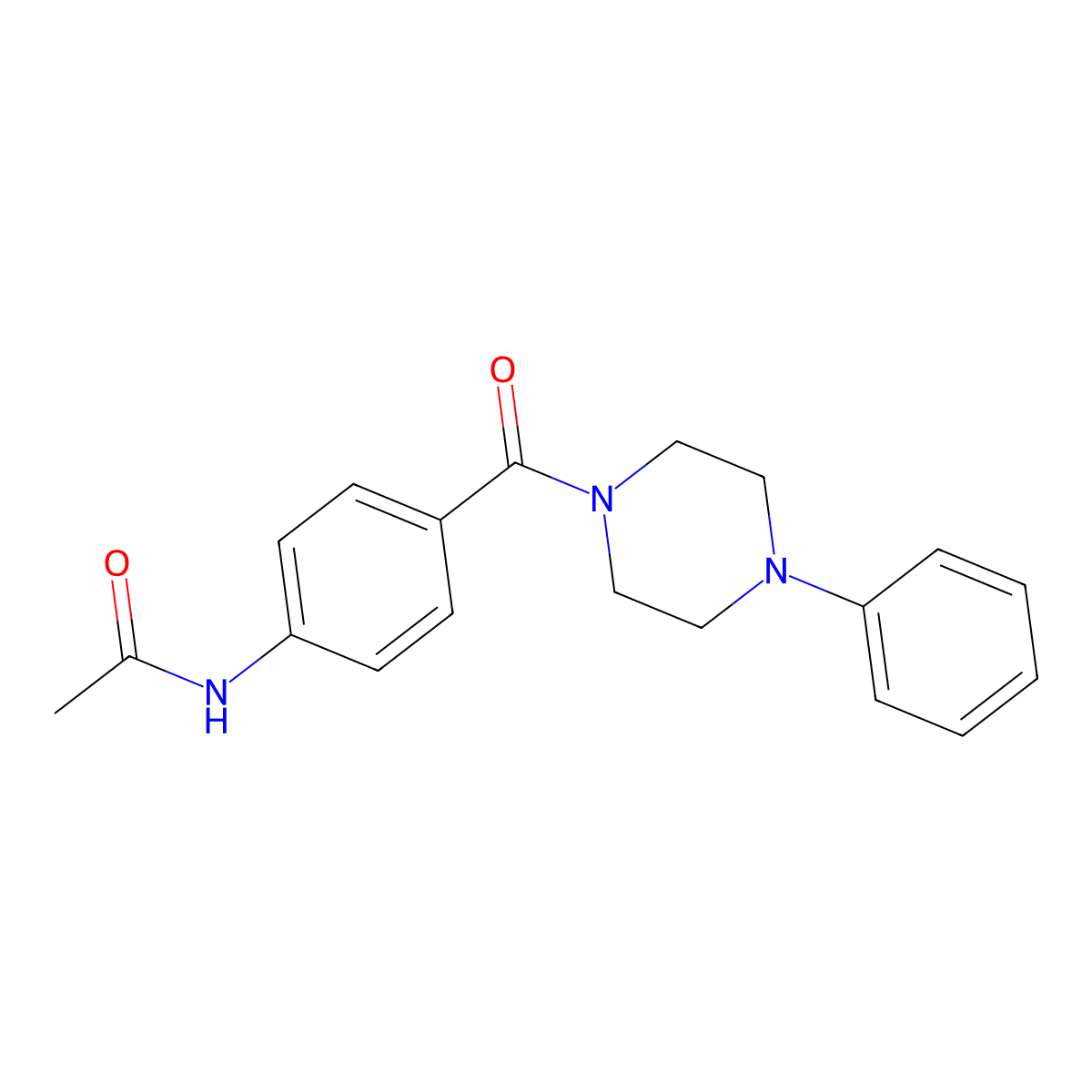N-[4-(4-phenylpiperazine-1-carbonyl)phenyl]acetamide molecular structure, CAS 349394-78-1