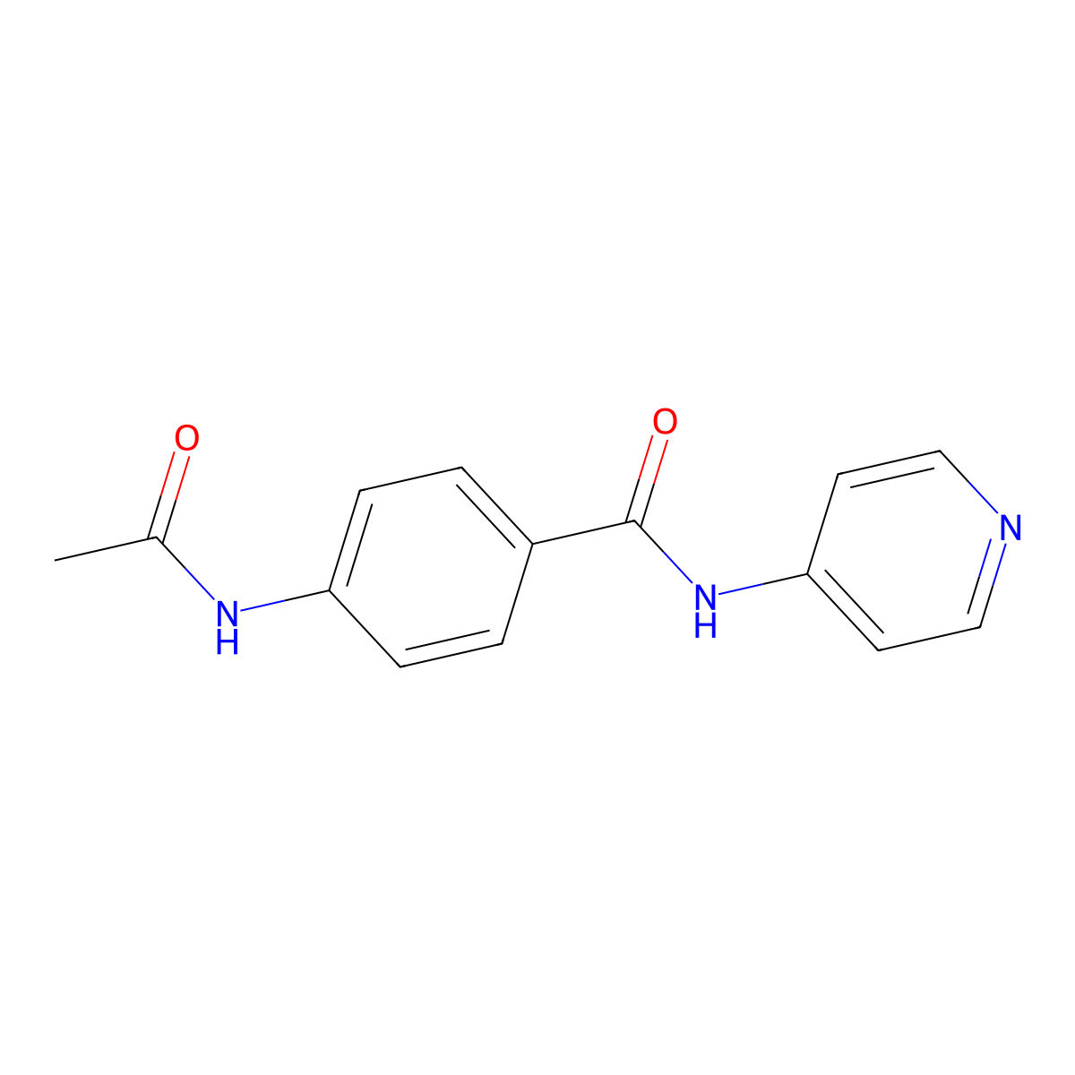 4-acetamido-N-pyridin-4-ylbenzamide molecular structure, CAS 349394-80-5