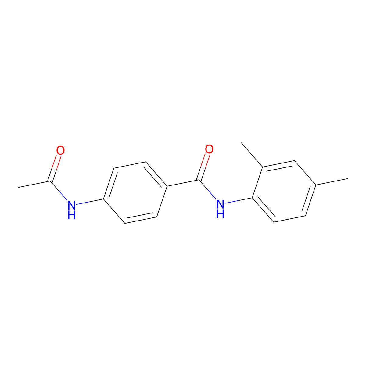 4-acetamido-N-(2,4-dimethylphenyl)benzamide molecular structure, CAS 349394-84-9
