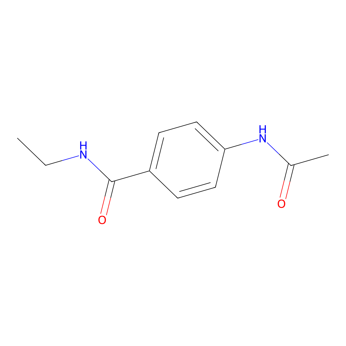 4-acetamido-N-ethylbenzamide molecular structure, CAS 349394-85-0