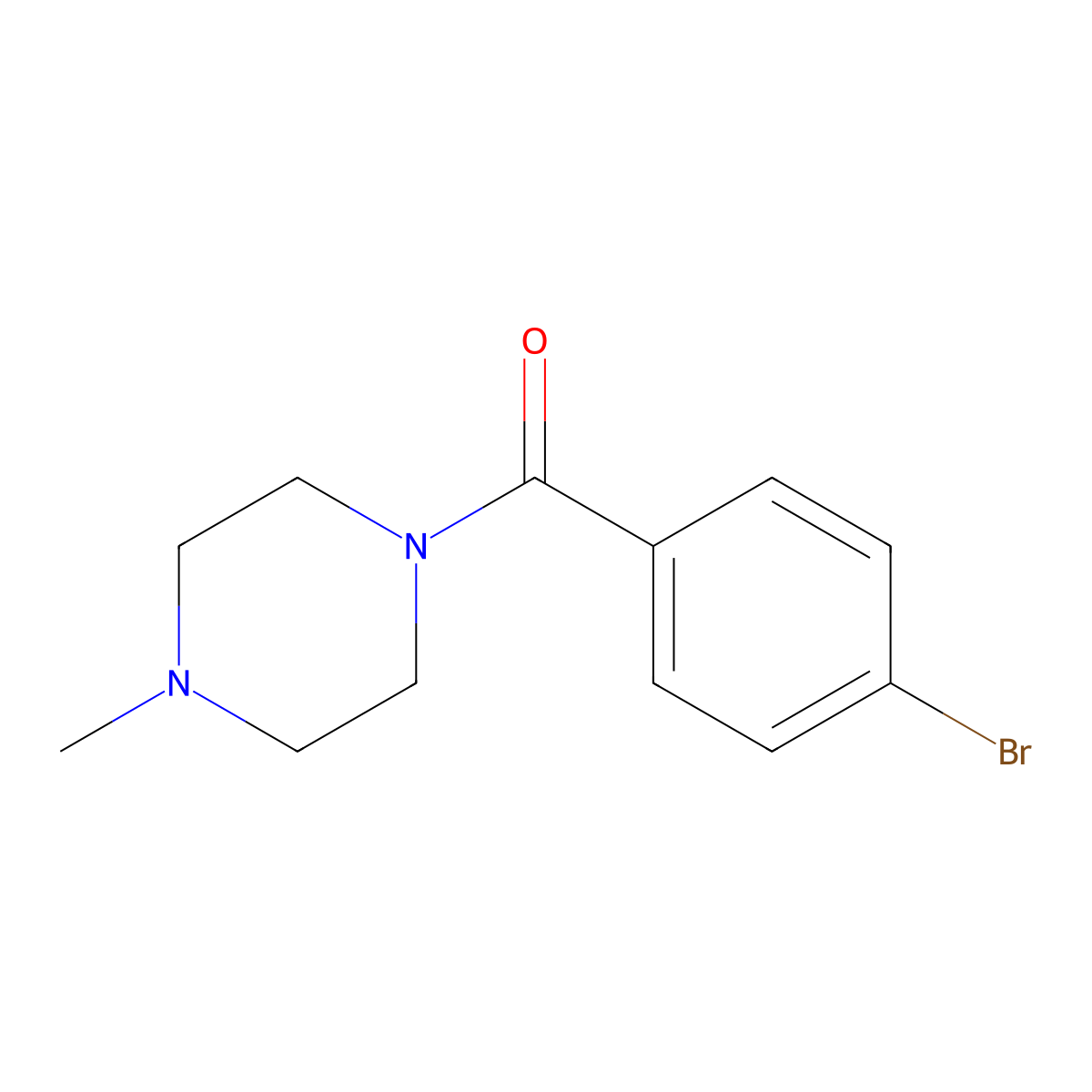 1-(4-Bromobenzoyl)-4-methylpiperazine molecular structure, CAS 349395-87-5