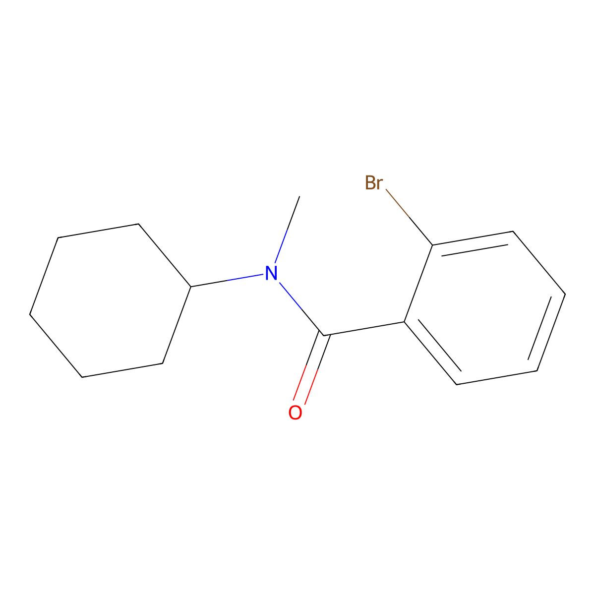 2-Bromo-N-cyclohexyl-N-methylbenzamide molecular structure, CAS 349395-89-7