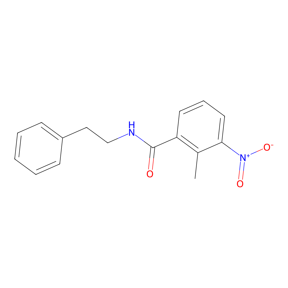 2-methyl-3-nitro-N-phenethylbenzamide molecular structure, CAS 349395-93-3