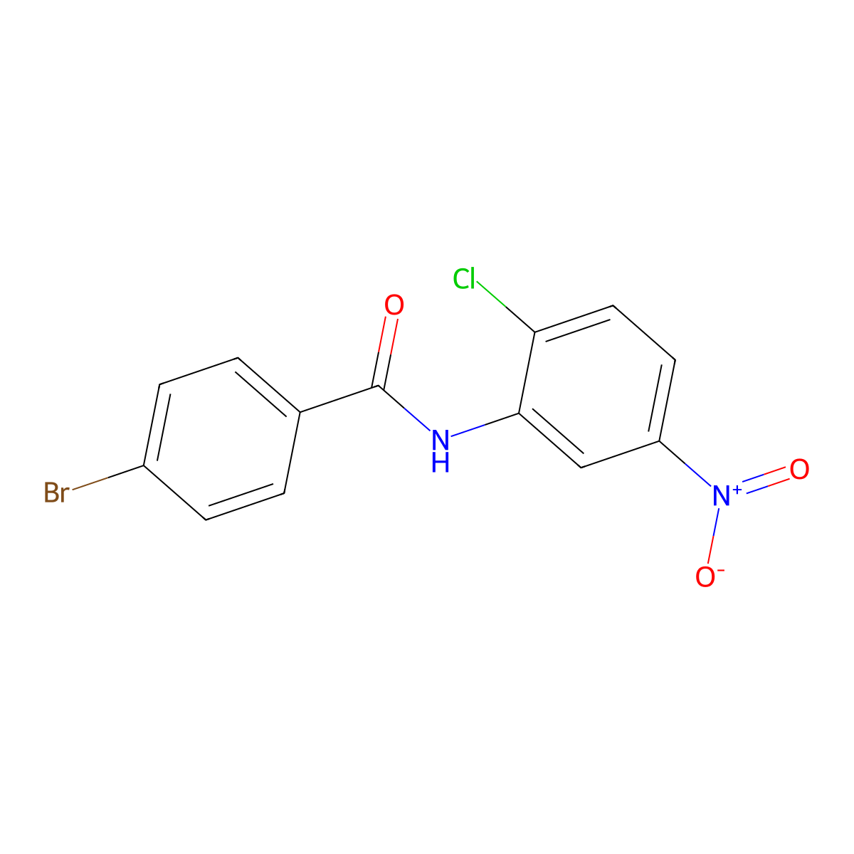 4-bromo-N-(2-chloro-5-nitrophenyl)benzamide molecular structure, CAS 349396-00-5