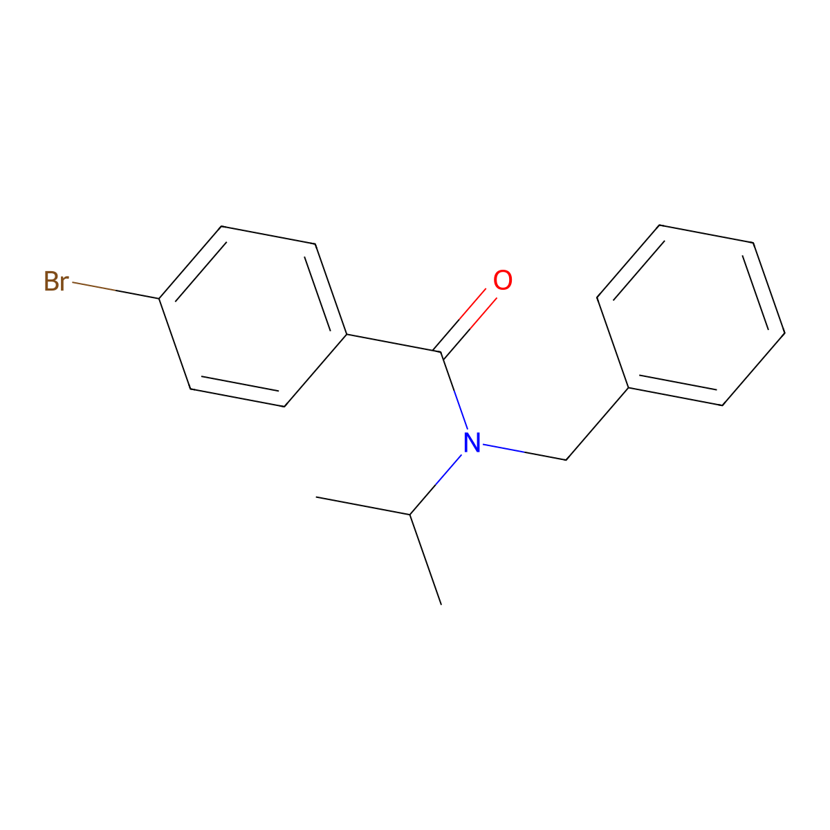 N-benzyl-4-bromo-N-isopropylbenzamide molecular structure, CAS 349396-01-6