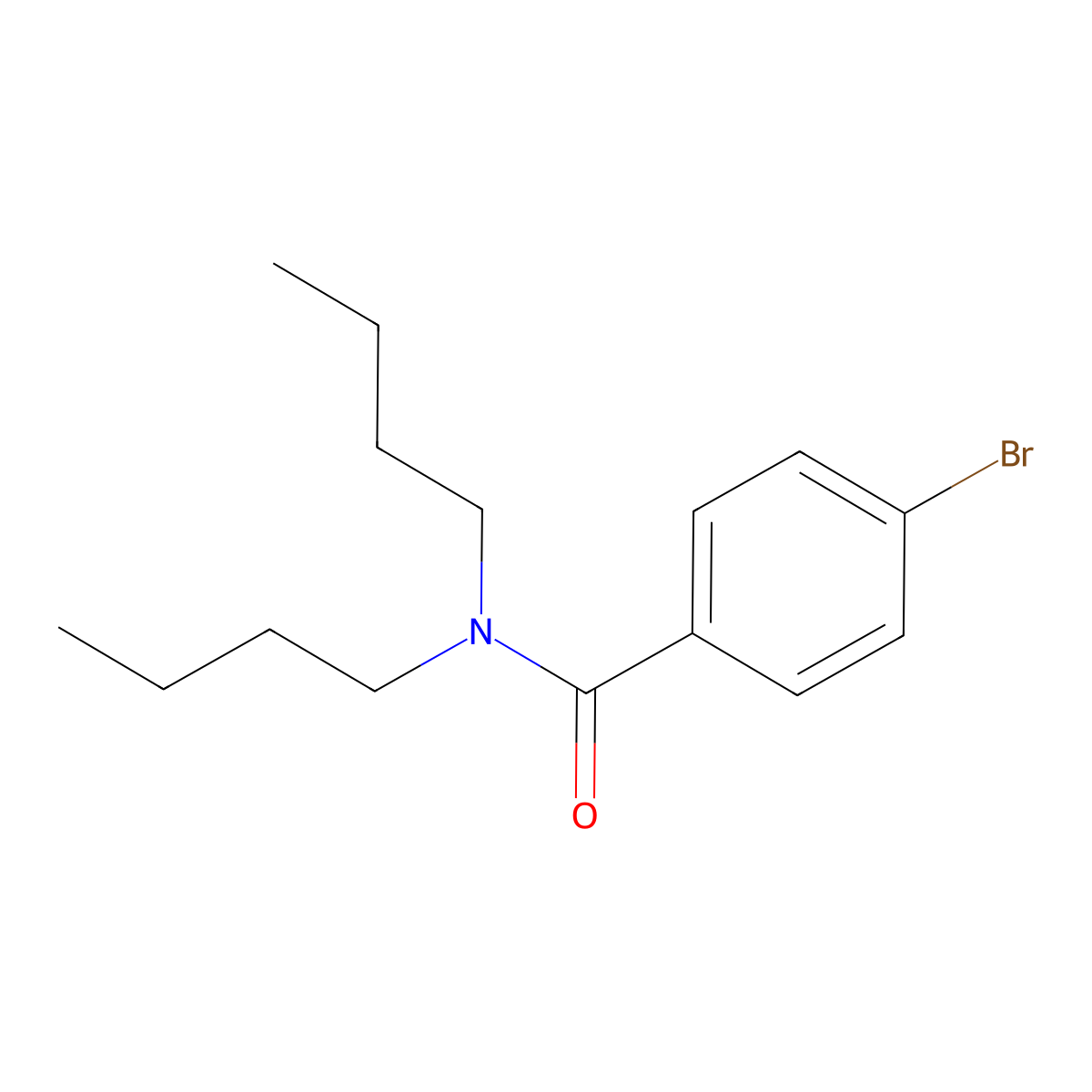 Benzamide, N,N-dibutyl-4-bromo- molecular structure, CAS 349396-04-9