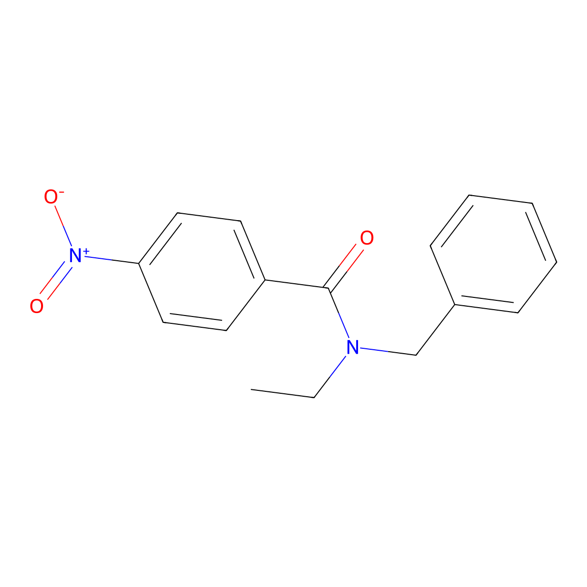 N-benzyl-N-ethyl-4-nitrobenzamide molecular structure, CAS 349396-05-0