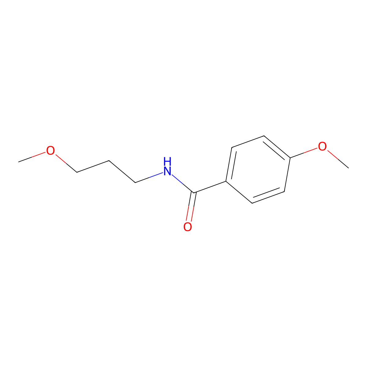 4-methoxy-N-(3-methoxypropyl)benzamide molecular structure, CAS 349396-15-2