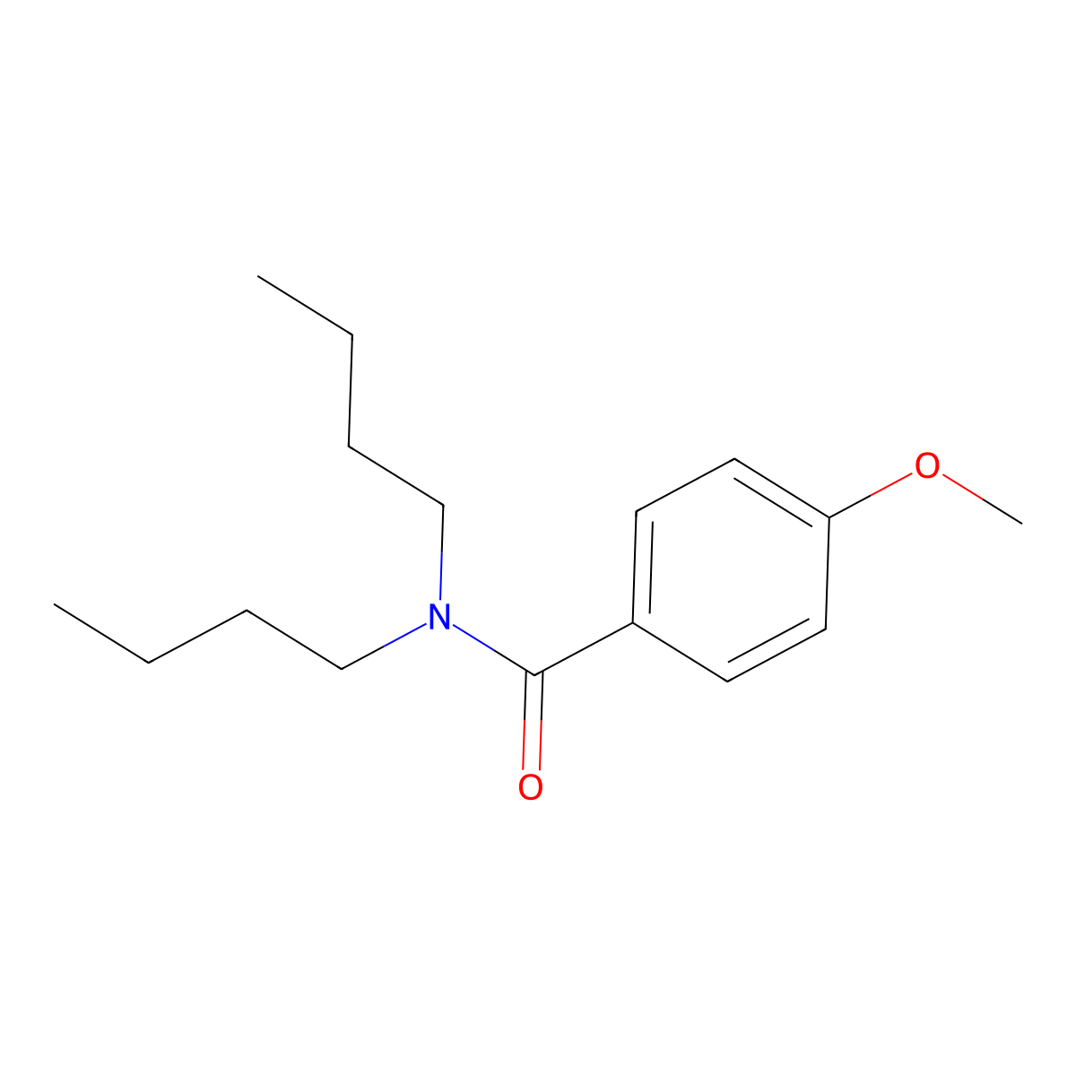 Benzamide, N,N-dibutyl-4-methoxy- molecular structure, CAS 349396-16-3