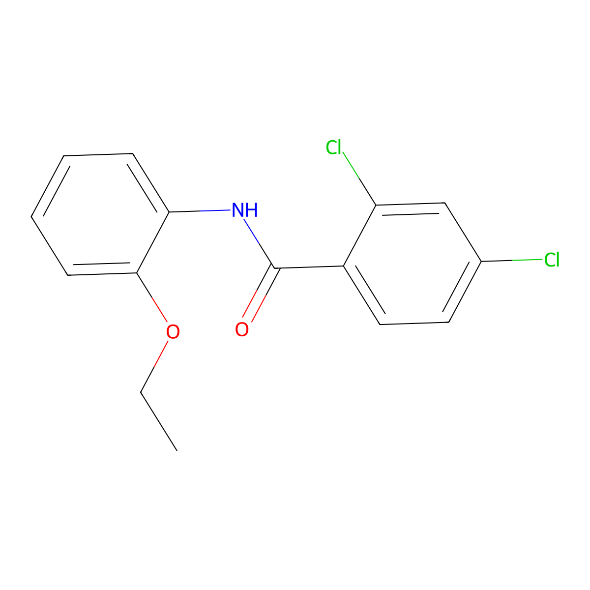 2,4-Dichloro-N-(2-ethoxyphenyl)benzamide molecular structure, CAS 349396-22-1