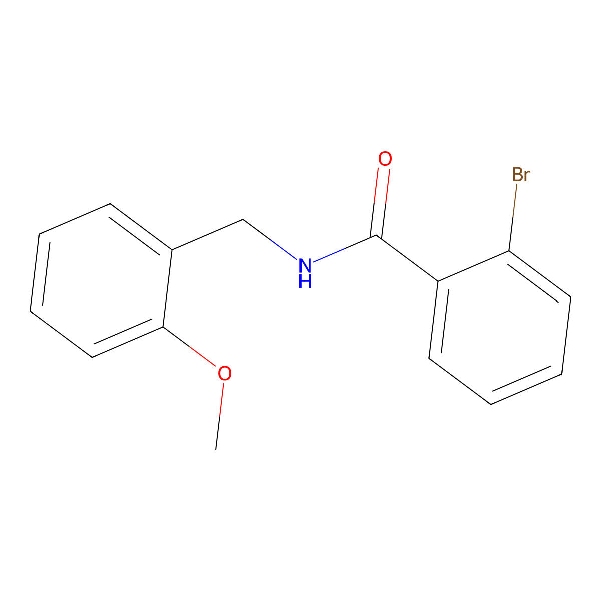 2-bromo-N-[(2-methoxyphenyl)methyl]benzamide molecular structure, CAS 349396-24-3