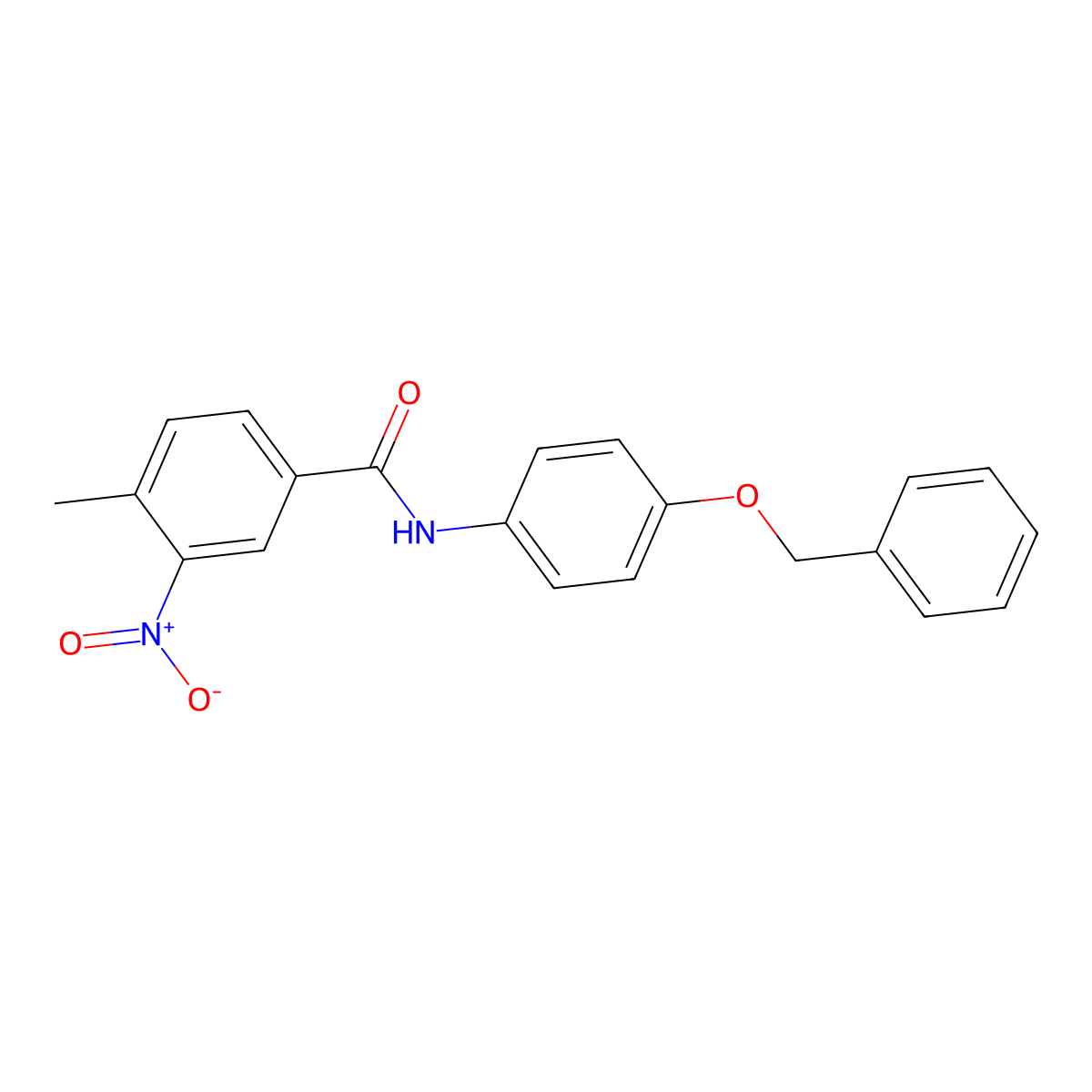 N-[4-(benzyloxy)phenyl]-4-methyl-3-nitrobenzamide molecular structure, CAS 349396-42-5
