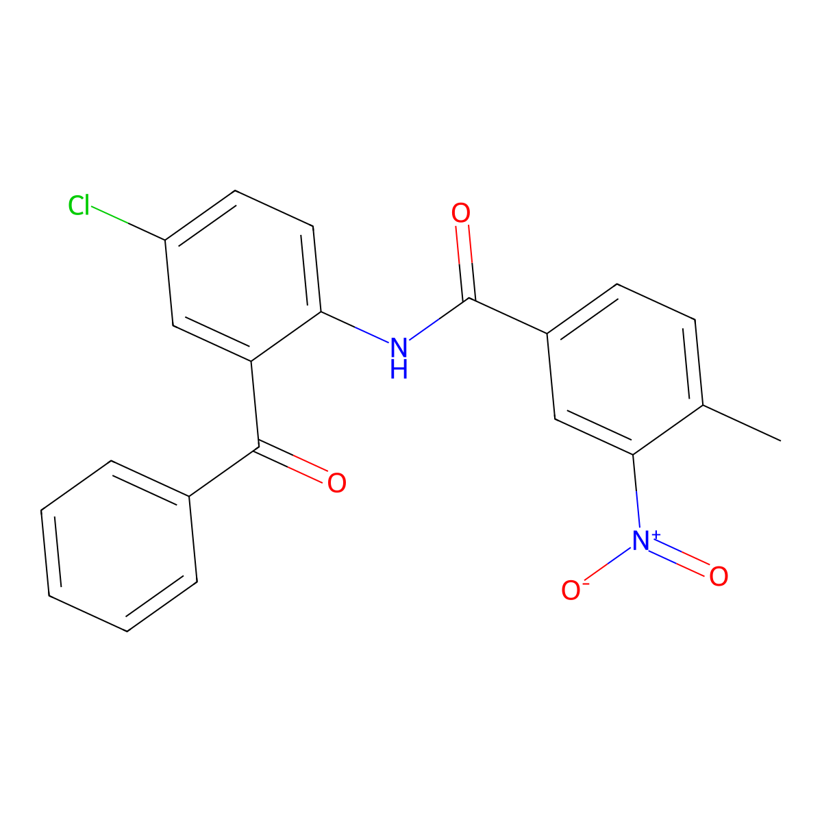 N-(2-benzoyl-4-chlorophenyl)-4-methyl-3-nitrobenzamide molecular structure, CAS 349396-47-0