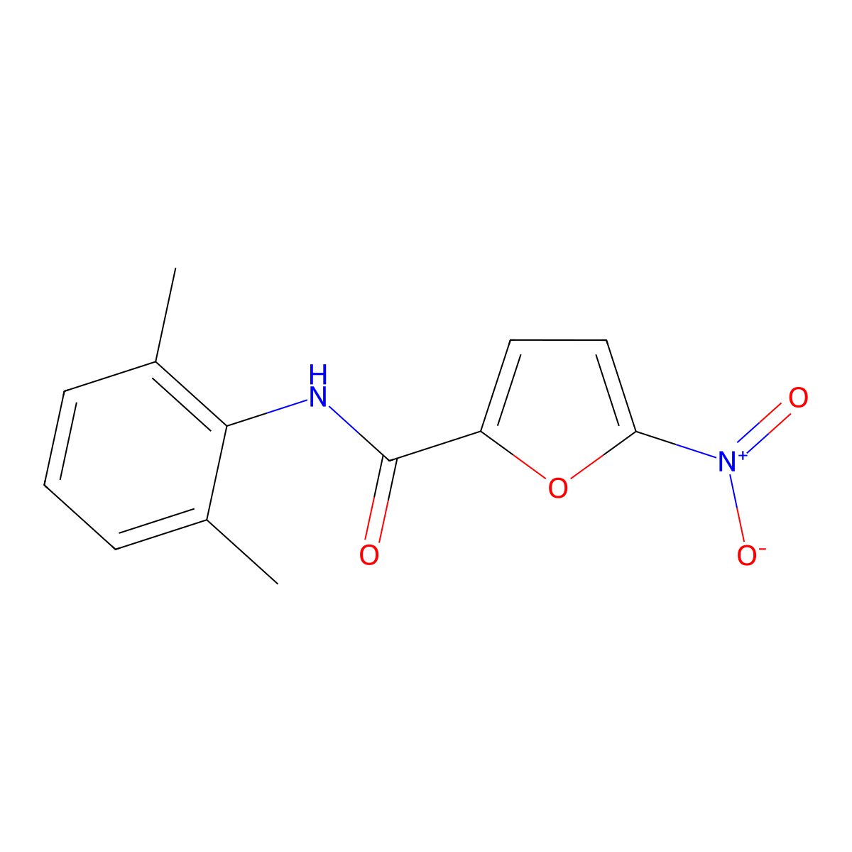 N-(2,6-dimethylphenyl)-5-nitro-2-furamide molecular structure, CAS 349396-74-3
