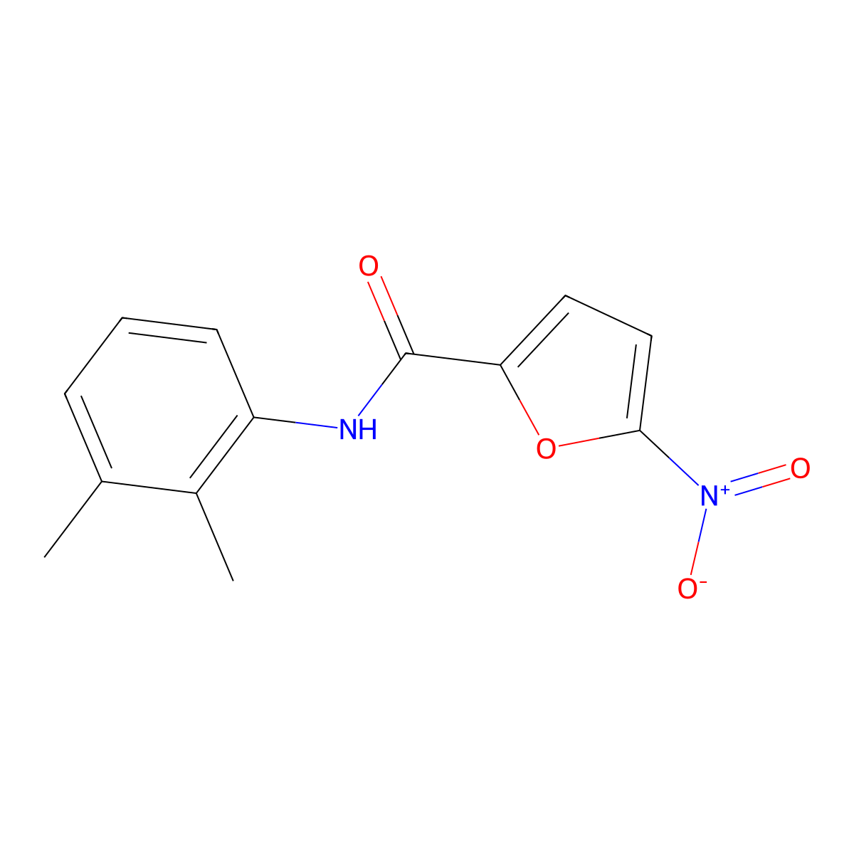 N-(2,3-dimethylphenyl)-5-nitrofuran-2-carboxamide molecular structure, CAS 349396-76-5