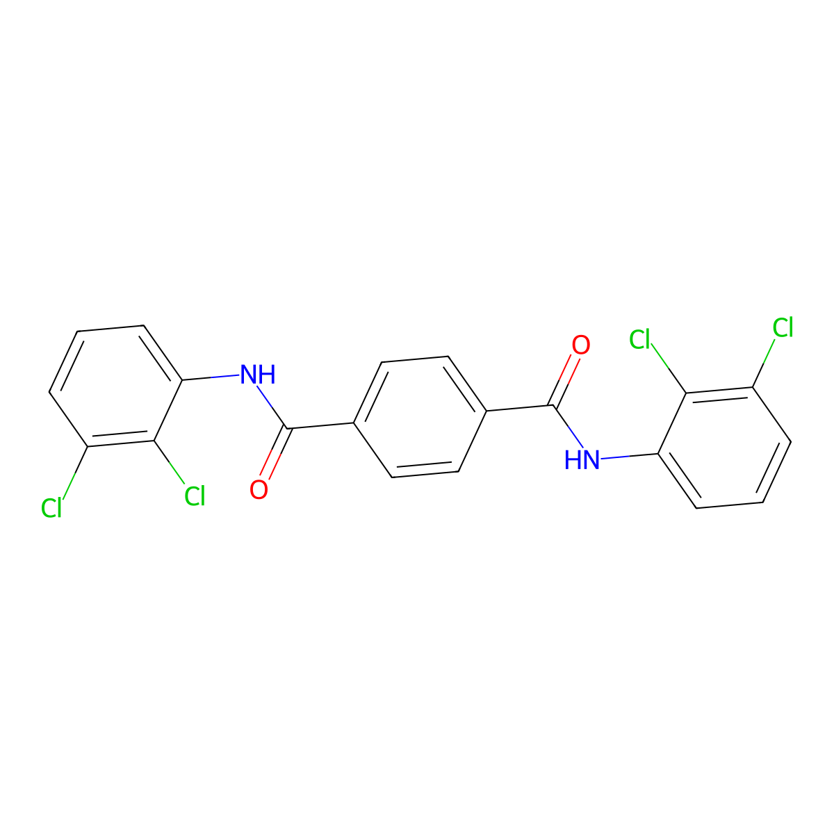 N,N'-bis(2,3-dichlorophenyl)benzene-1,4-dicarboxamide molecular structure, CAS 349396-93-6