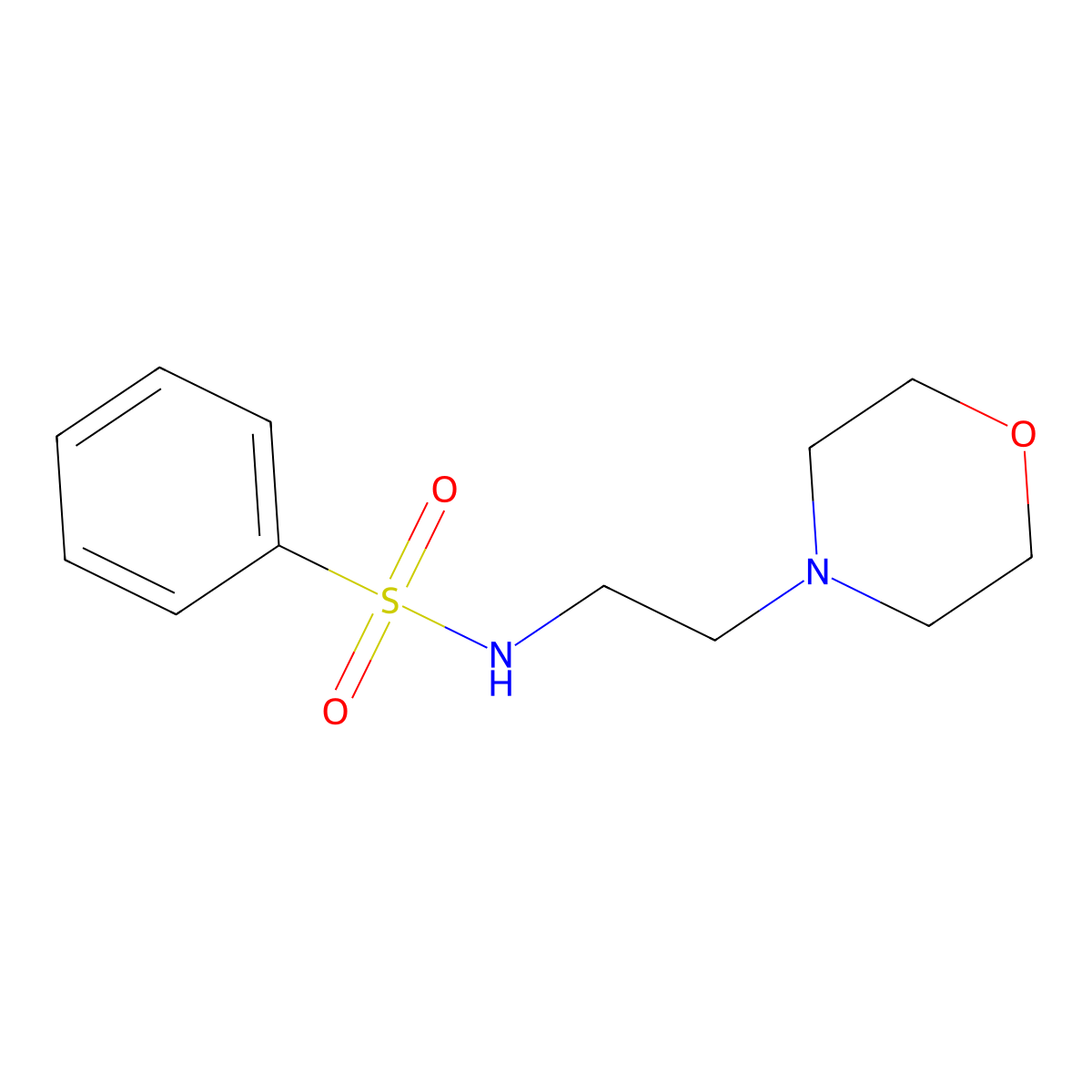 N-[2-(morpholin-4-yl)ethyl]benzenesulfonamide molecular structure, CAS 349397-02-0