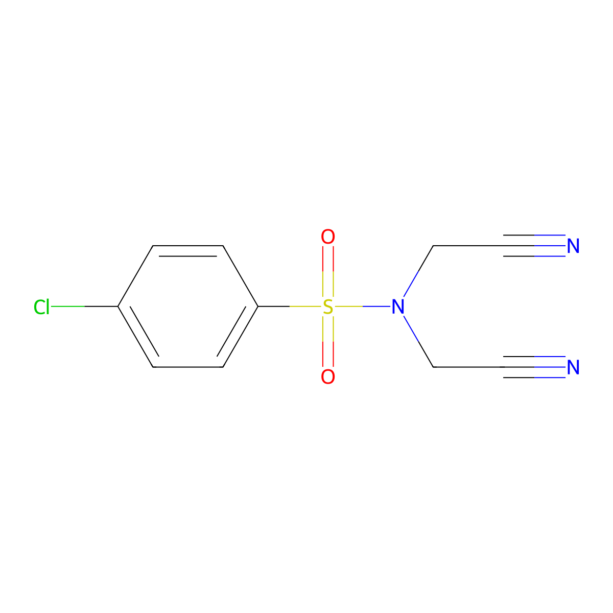 4-Chloro-N,N-bis(cyanomethyl)benzenesulfonamide molecular structure, CAS 349397-06-4