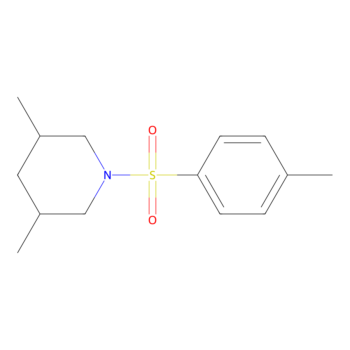 3,5-Dimethyl-1-[(4-methylphenyl)sulfonyl]piperidine molecular structure, CAS 349397-07-5