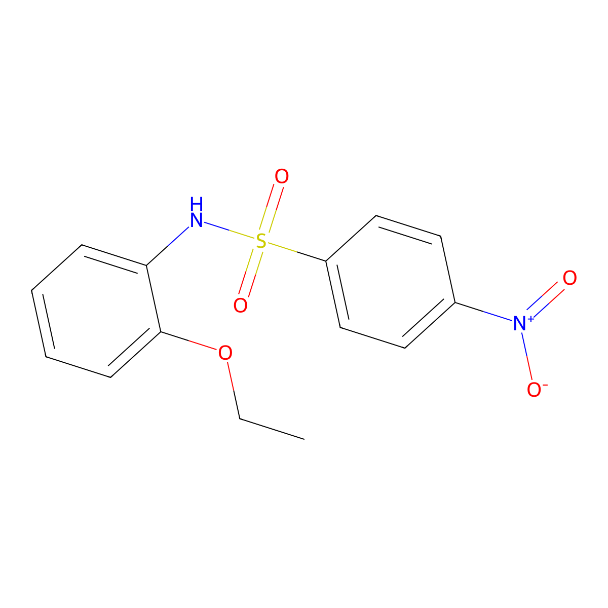 N-(2-ethoxyphenyl)-4-nitrobenzenesulfonamide molecular structure, CAS 349397-14-4