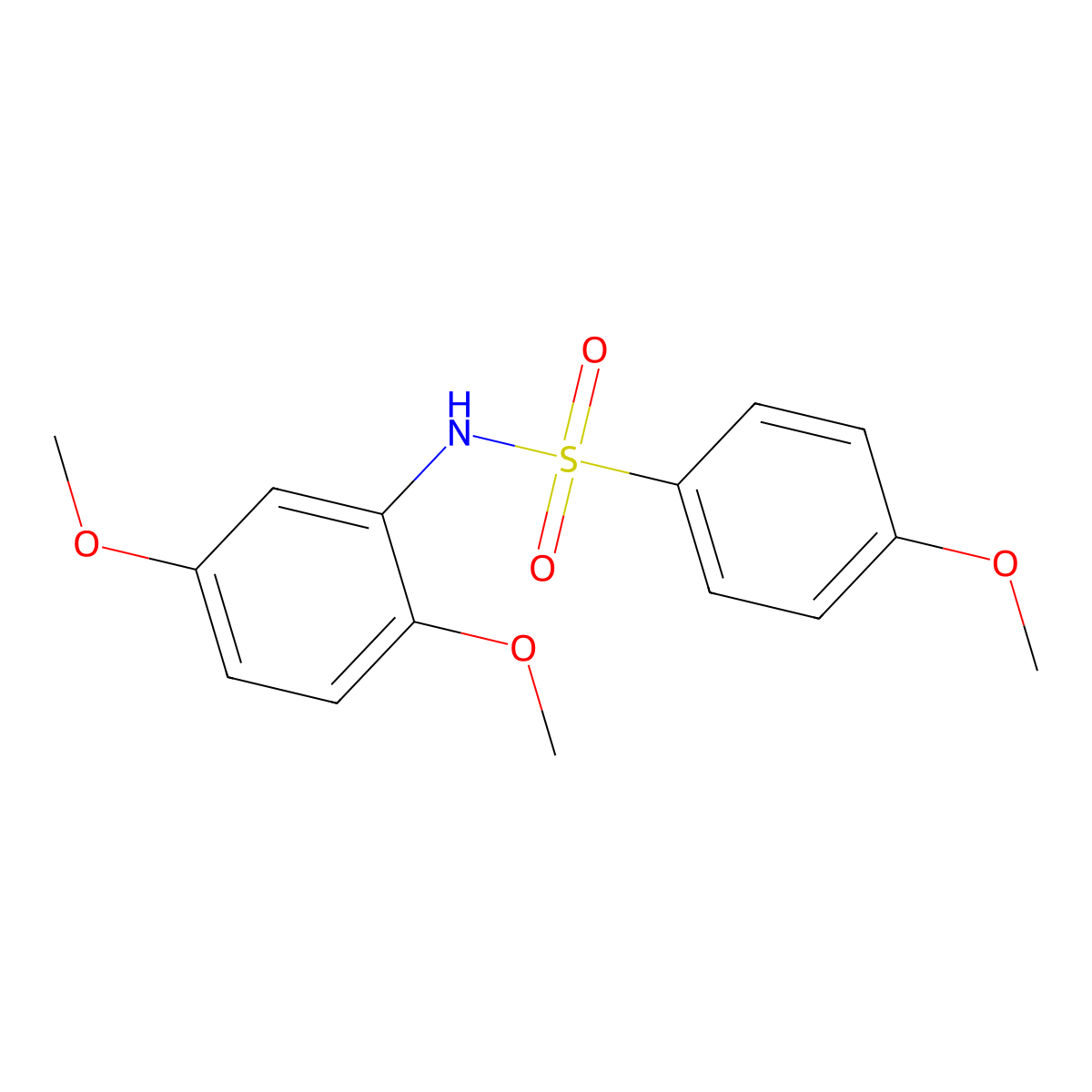 N-(2,5-dimethoxyphenyl)-4-methoxybenzenesulfonamide molecular structure, CAS 349397-18-8