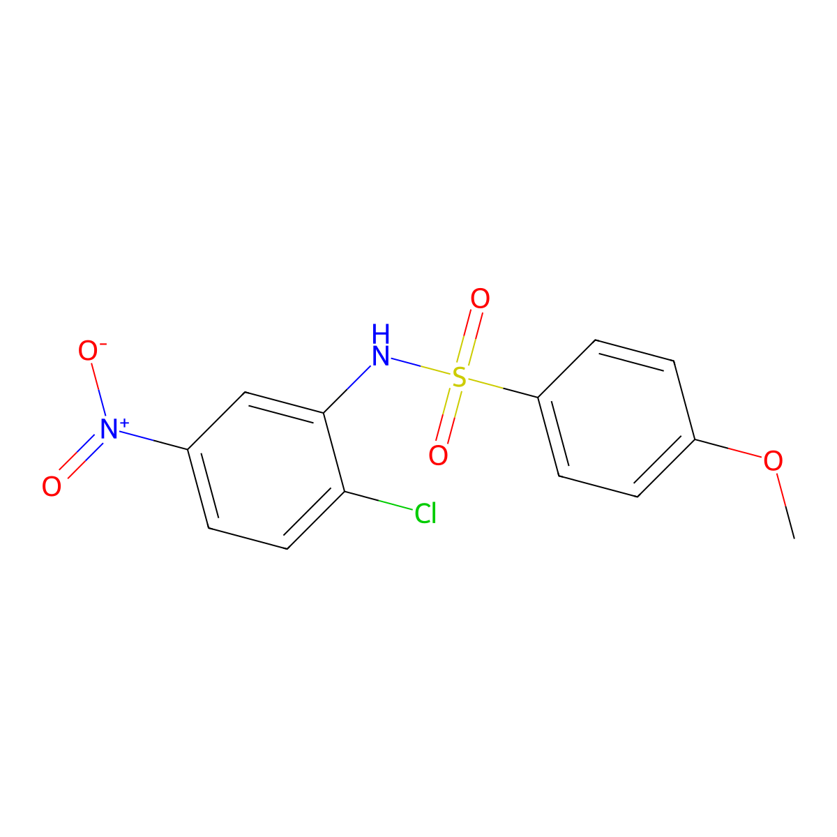 N-(2-chloro-5-nitrophenyl)-4-methoxybenzenesulfonamide molecular structure, CAS 349397-21-3