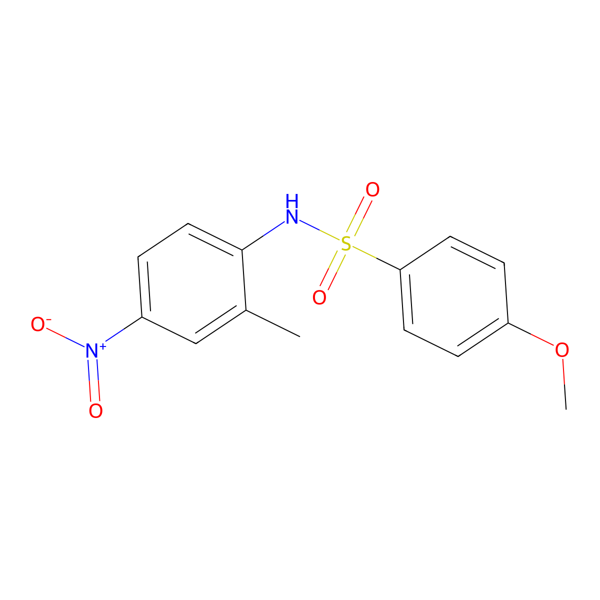 4-methoxy-N-(2-methyl-4-nitrophenyl)benzenesulfonamide molecular structure, CAS 349397-22-4
