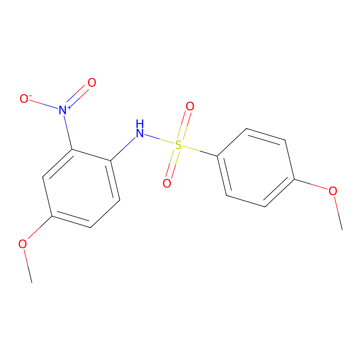 4-methoxy-N-(4-methoxy-2-nitrophenyl)benzenesulfonamide molecular structure, CAS 349397-23-5