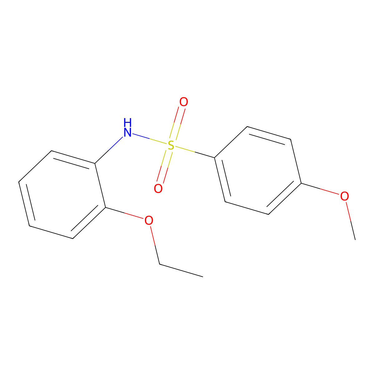 N-(2-ethoxyphenyl)-4-methoxybenzenesulfonamide molecular structure, CAS 349397-24-6