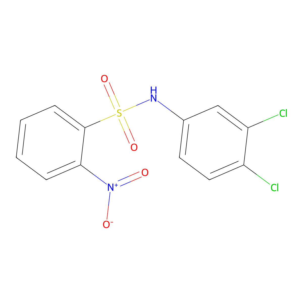 N-(3,4-dichlorophenyl)-2-nitrobenzenesulfonamide molecular structure, CAS 349397-31-5